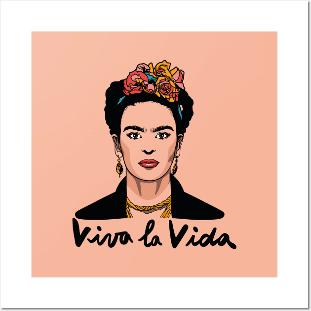 Viva la Vida Frida Kahlo Wall Art by Tagor_store